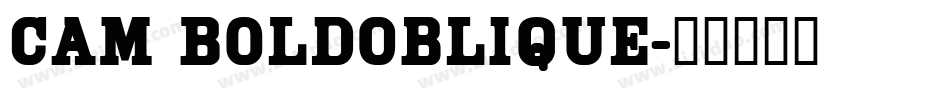 Cam BoldOblique字体转换